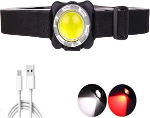 Head Torch USB Rechargeable, 3000 Lumen LED Headlamp with Red Light Waterproof Head Torch 3 Modes Headlight with Built-in Battery for Camping Hunting Car Repairing
