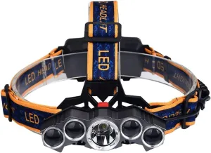 Head Torch,Headlamp，USB Charging Headlights 5LED Headlight Glare Zoom Long-Range Outdoor Night Fishing Light Illuminating Headlamp