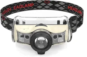 Headlamp Flashlight, 300 Lumen Rechargeable LED Head lamp with Red Light, Ultra-Light Bright Waterproof Headlight