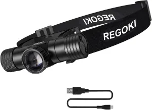 Headlamp Flashlight, Ultra-Light Bright LED Rechargeable Headlight, Waterproof Motion Sensor Head Lamp,8 Modes for Outdoor Camping Running Hiking Fishing