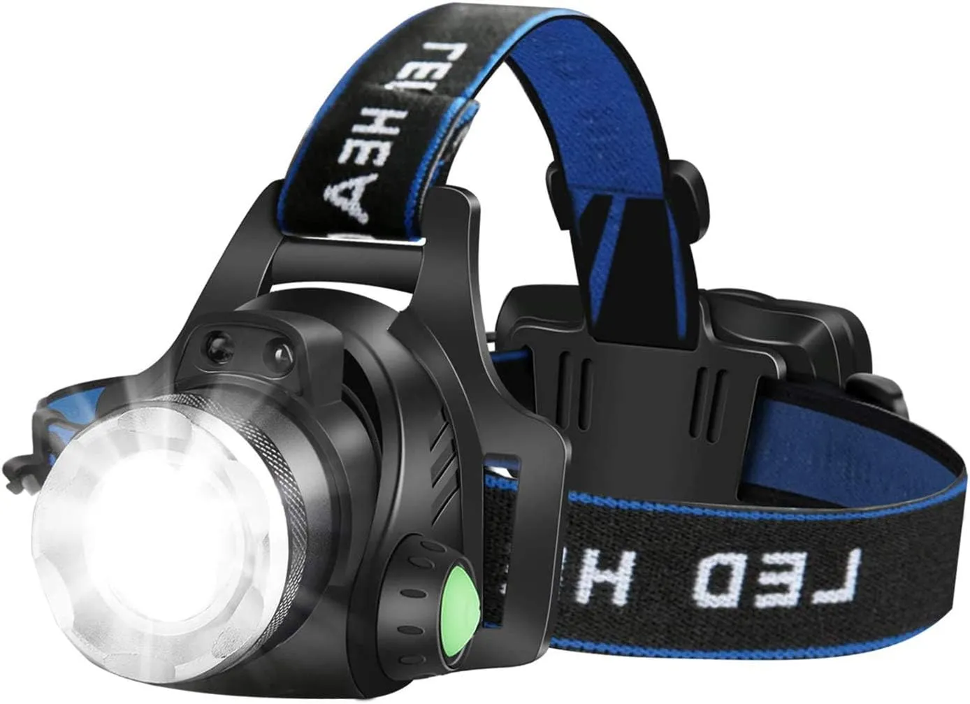 Headlamp Flashlight - Waterproof Adjustable LED Headlight with Motion Sensor, Zoomable and Lightweight for Outdoor Activities Such as Camping, Running, Hunting, and Hiking