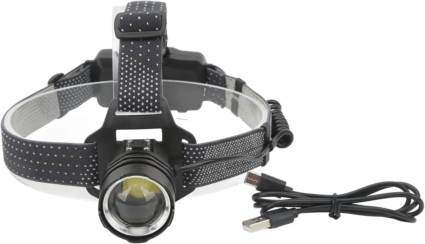 Headlamp, Headlamp Flashlight, LED Headlamp Rechargeable, for XHP160 Bulb Type C Charging Telescopic Zoom Strong Light High Brightness Hiking Headlamp for Camping