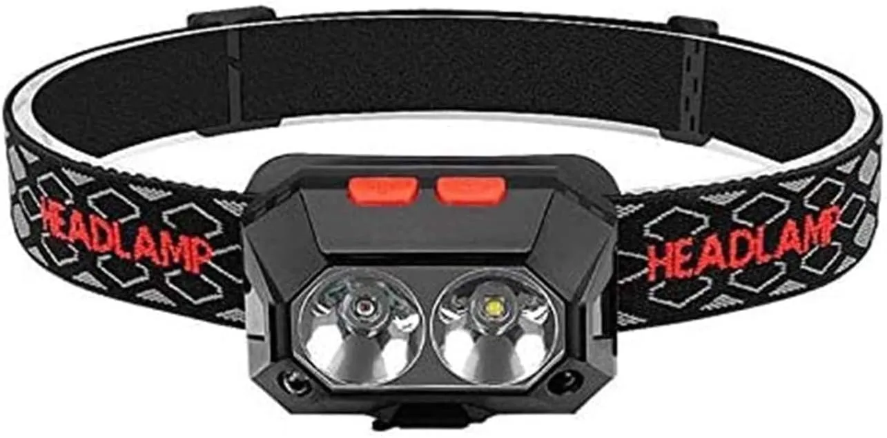 Headlamp Rechargeable, 1100 Lumen Super Bright Motion Sensor Head Lamp Flashlight, Portable Waterproof LED Headlight with White Red Light, 4 Modes Head Lights for Camping Cycling Running Fishing