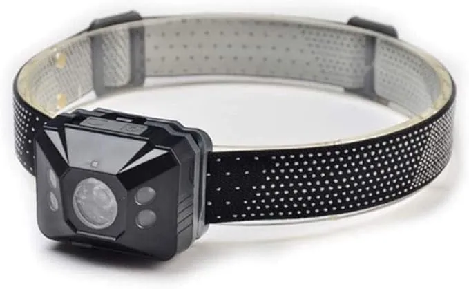 Headlamp Rechargeable, 120 Lumen Super Bright Motion Sensor Head Lamp Flashlight, Waterproof LED Headlight with White Red Light, 4 Modes Head Lights for Camping Cycling Running Fishing