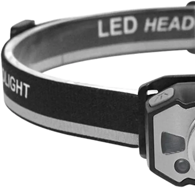 Headlamp Rechargeable, Ultra Bright LED Head Lamp Flashlight with Zoom Infrared Sensing, Motion Sensor Waterproof Headlight for Camping Fishing Hiking (Black)