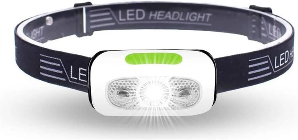 Headlamps 500 Lumen USB Rechargeable Headlamps Motion Sensor Bright LED Running Fishing Headlamp Waterproof Headlight(Orange) (White)