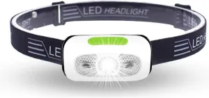 Headlamps 500 Lumen USB Rechargeable Headlamps Motion Sensor Bright LED Running Fishing Headlamp Waterproof Headlight(Orange) (White)