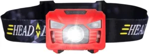 Headlamps, Body Motion Sensor Headlamp Induction USB Rechargeable Headlight 2 Switch Modes Head Flashlight Torch lamp (Color : Black) (Red)