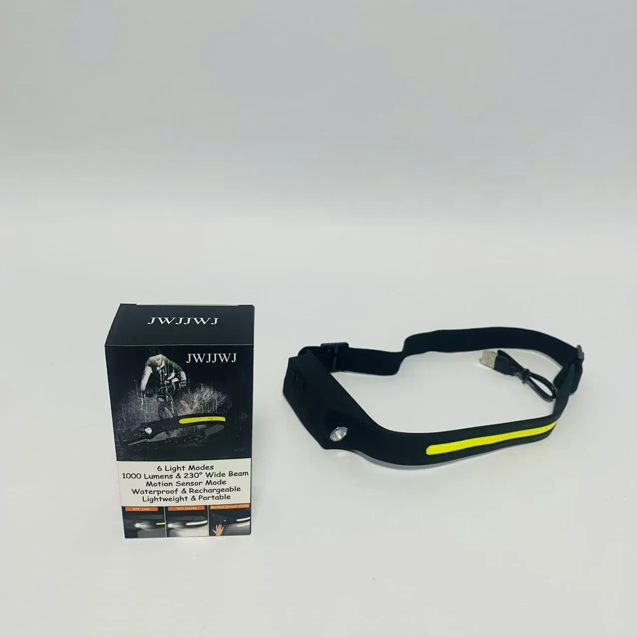 headlamps, Rechargeable Headlamp 1 Pack, 230° Wide Beam LED Head Lamp with Motion Sensor, 1000 Lumen Bright Headlight for Adults, Hardhat, Camping, Running, Hiking