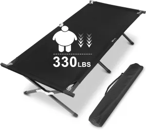 Healsmart Camping Cot with Storage Bag for Adults, Portable and Lightweight Cot for Outdoor Traveling, Hiking, Easy to Set up, 1 Pack