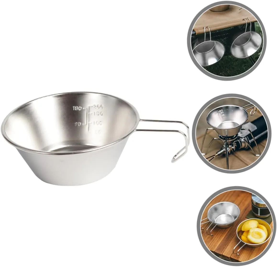 Hemoton Multi Function Water Bowl Convenient Wine Cup for Camping Picnics BBQ and Outdoor Activities Durable