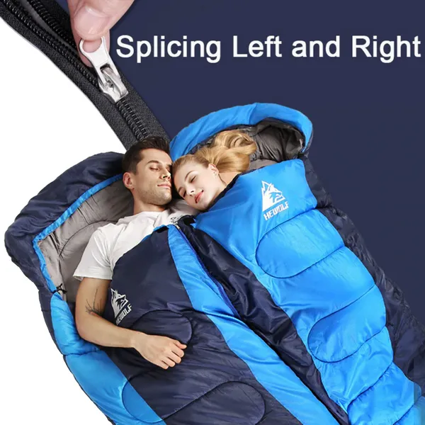 Hewolf Camping Sleeping Bag - Green