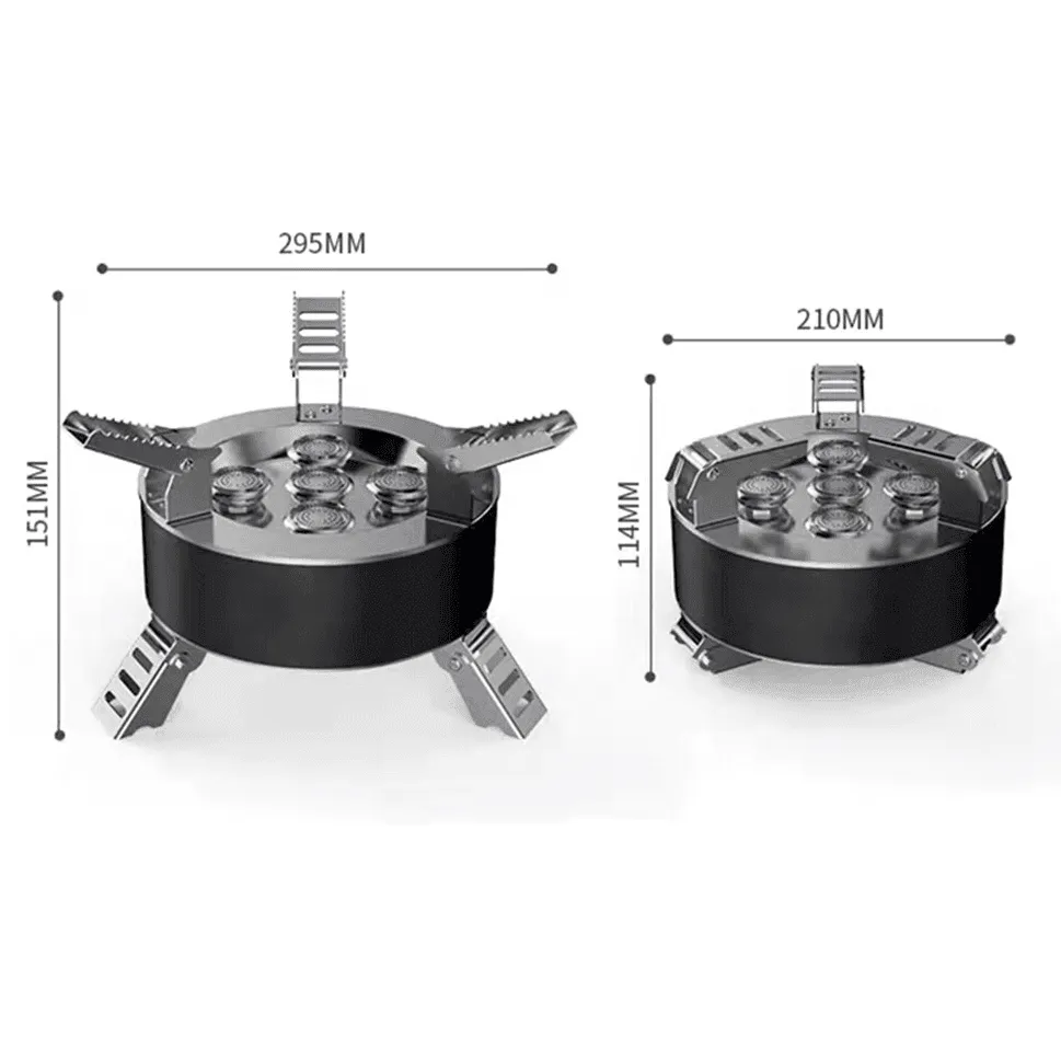 High-Efficiency Mini Camping Stove - Portable Outdoor Cooker