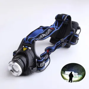 High-Powered LED Headlamp with Adjustable Focus