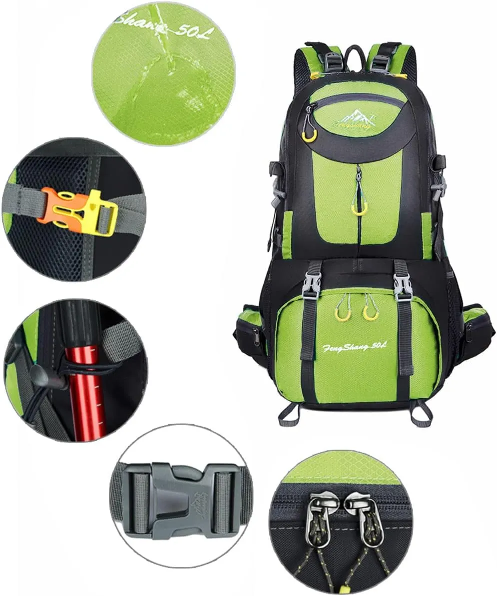 Hiking Backpack 50L Climbing Camping Backpack Large Rucksack for Trekking Travel Outdoor Sport