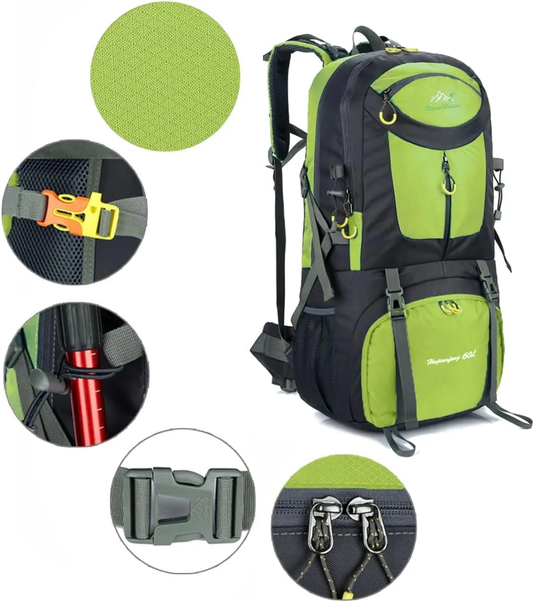 Hiking Backpack 60L Climbing Camping Backpack Large Rucksack for Trekking Travel Outdoor Sport