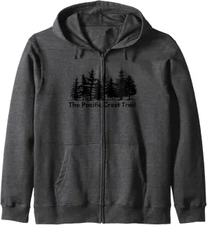 Hiking the Pacific Crest Trail Black Forests Trees Zip Hoodie
