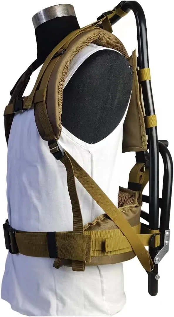 Hiking/Hunting Backpack Frame, Aluminum External Frame Backpack, Lightweight & Foldable 28.7 x 14.6 x 9.8 inches (khaki)