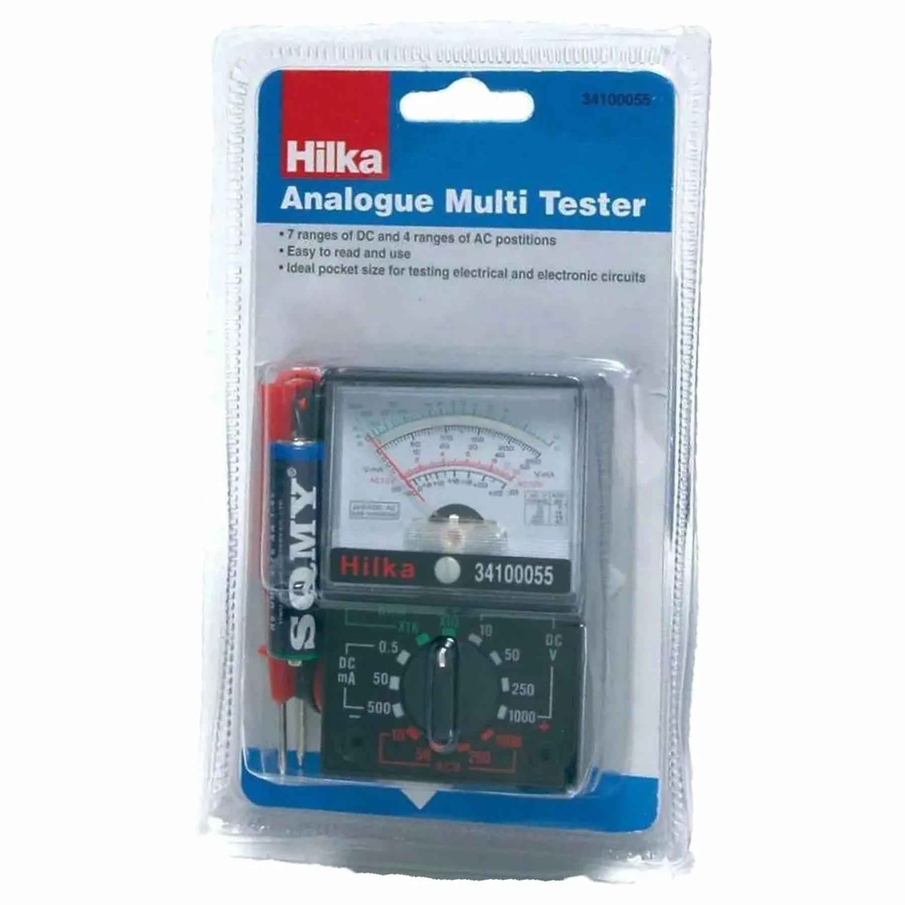 Hilka Analogue Multi Tester, Seven Ranges of DC & Four Ranges of AC Positions Electrical Tester
