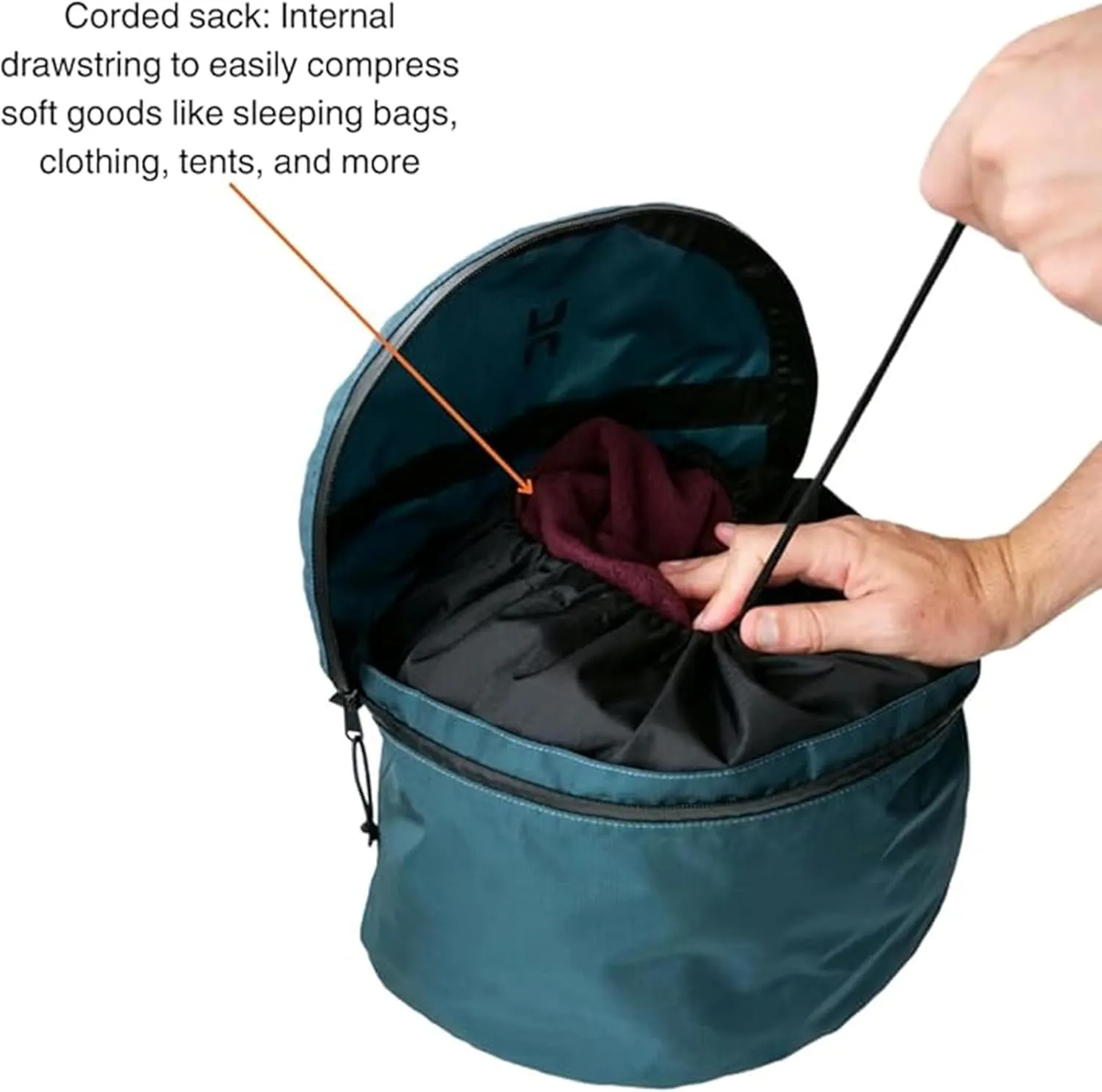Hillsound PackStack Stuff Semi-Compression Storage Cubes, Waterproof Packing Cubes, Backpacking & Camping Space-Saving Modular Pack Organizers (Atlantic Blue, Fits 60L  Backpack)