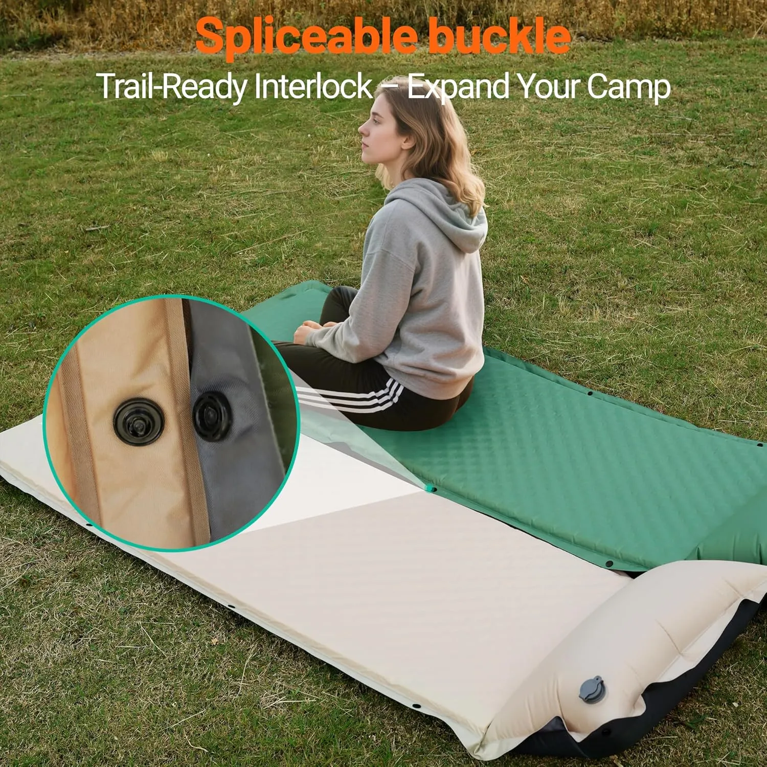 Himalaya Inflatable Sleeping Pad for Camping Ultralight Sleeping Mat for Backpacking Hiking Compact Camping Air Mattress with Pillow Foam Sleeping Mat