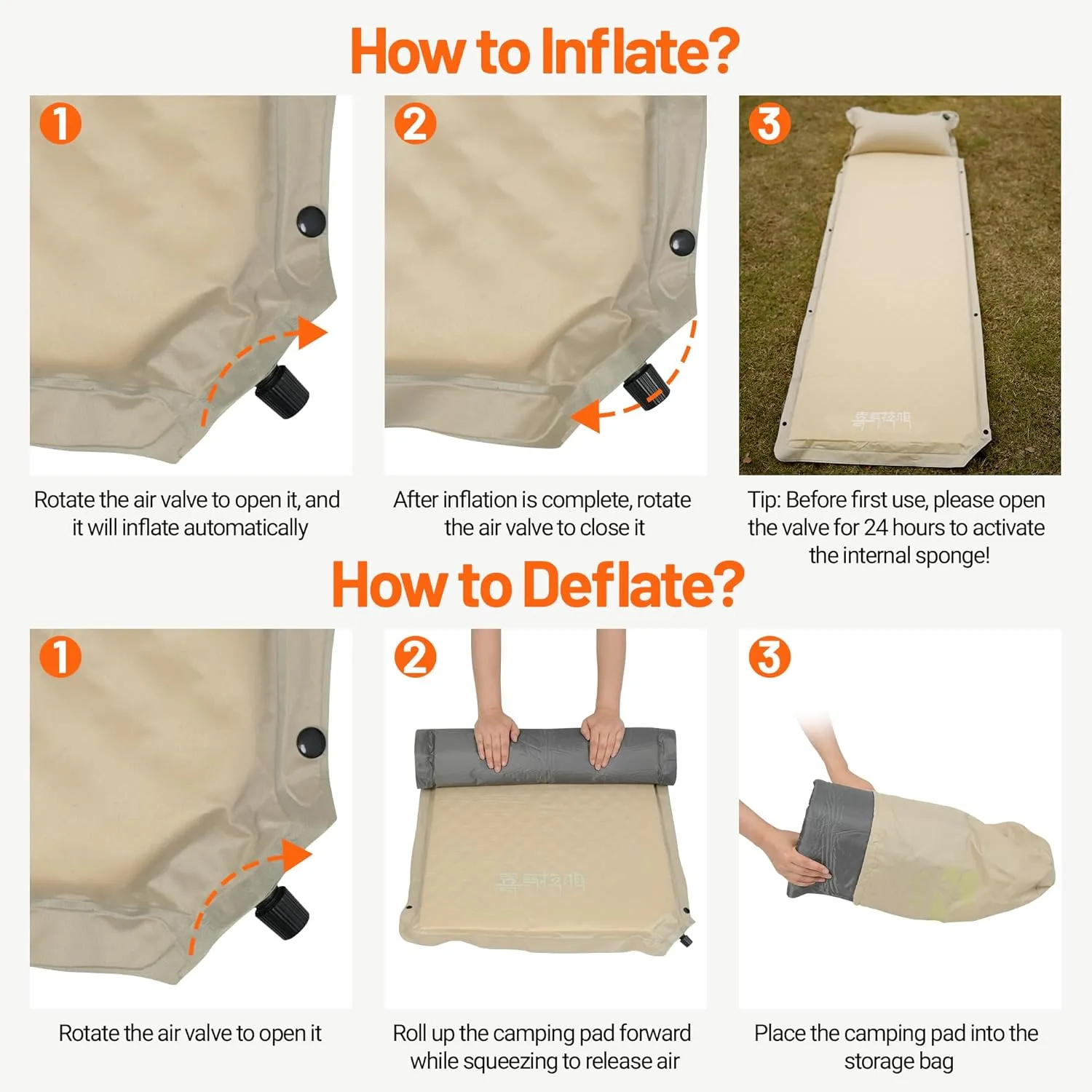Himalaya Inflatable Sleeping Pad for Camping Ultralight Sleeping Mat for Backpacking Hiking Compact Camping Air Mattress with Pillow Foam Sleeping Mat