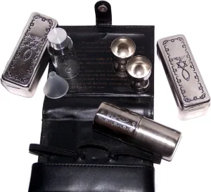 Holy Land Market Meal that Heals Communion Kit - Complete set with leather Belt Bag with Messianic Seal