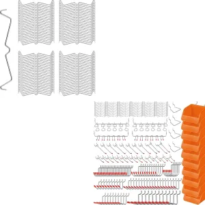 HORUSDY Pegboard Hooks Metal Peg Locks