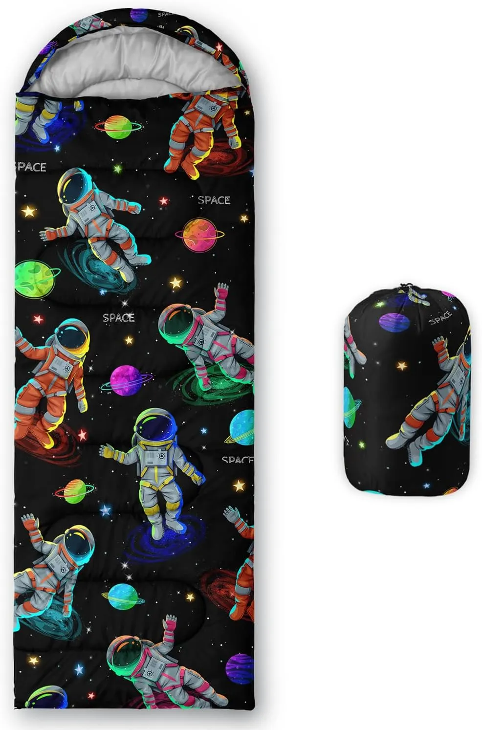 HOSIMA Motorcycle Contest Pattern Sleeping Bags for Adults Camping Essentials,Black Camping Backpacking Sleeping Bag for Kids,Traveling and Outdoors Compact Sleeping Bag.