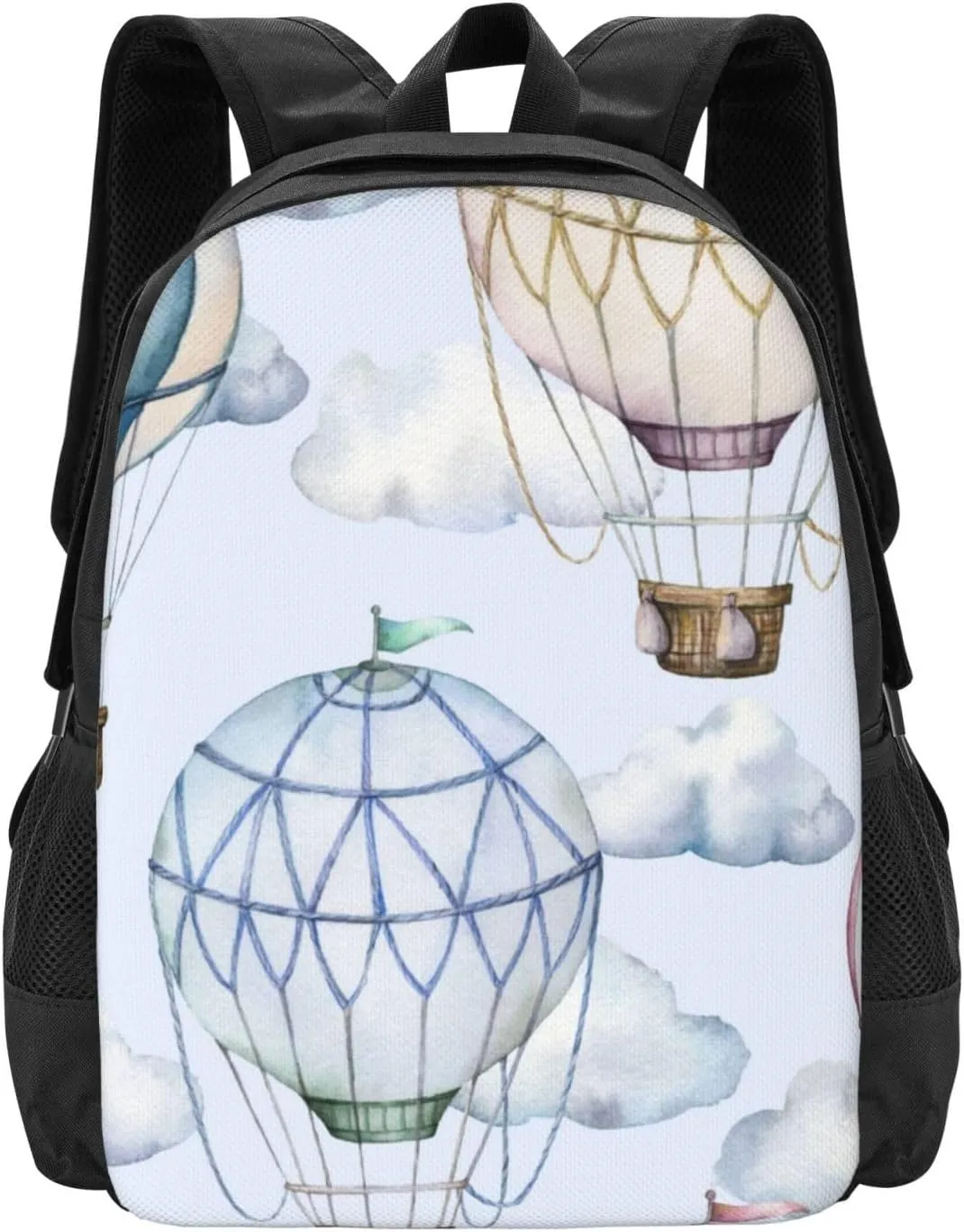 Hot Air Balloons And Clouds Lightweight Packable Backpack Travel Casual Large Capacity Daypack Foldable Backpack For Men Women