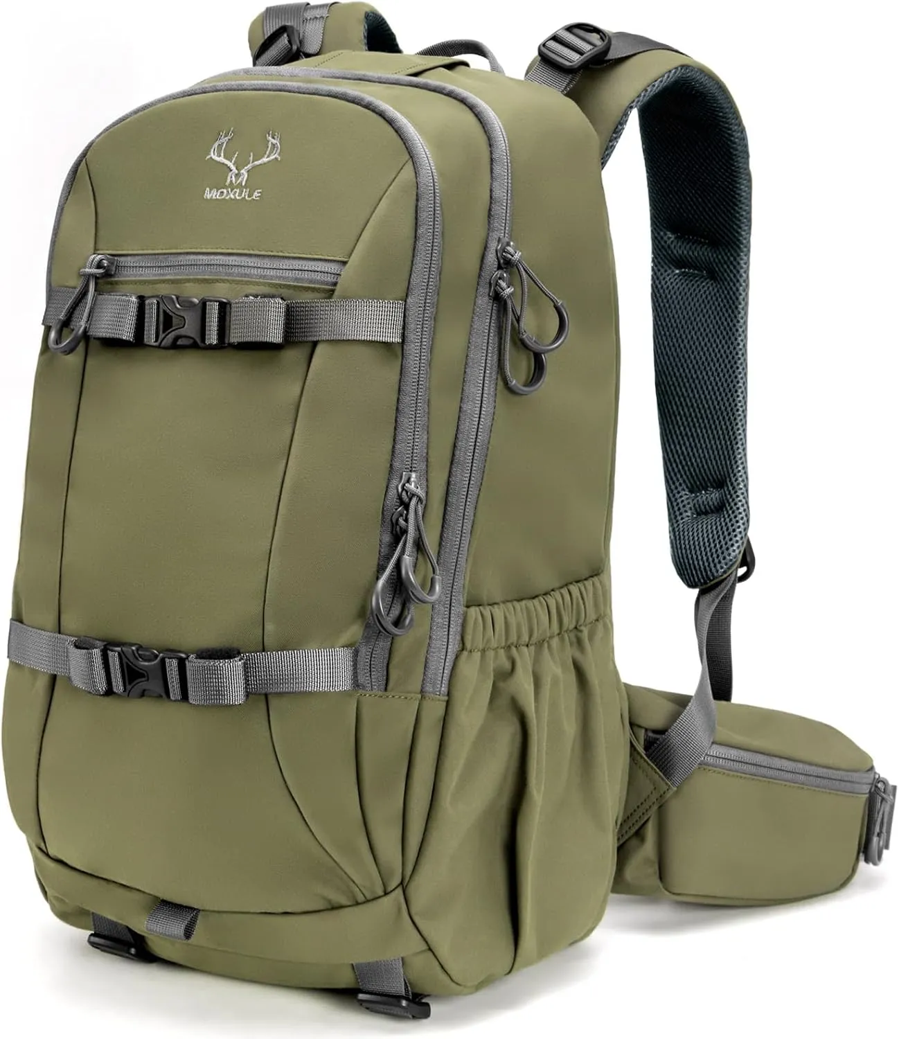Hunting Backpack Waterproof Pack: 25L Hunting Gear with Rain Cover,Hunting Day Pack with Rifle Bow Gun Holder (Green)