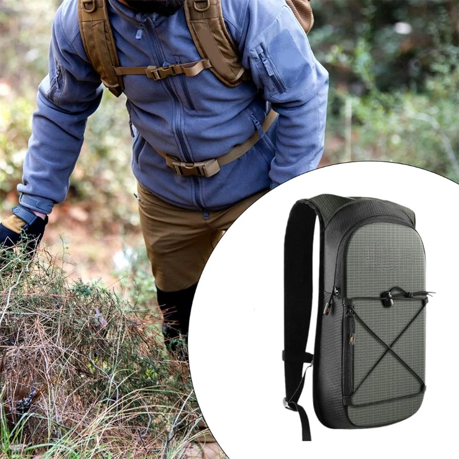 Hydration Backpack Water Backpack for Women Men,Water Bag Daypack Portable for Camping Biking Backpacking Travel Climbing