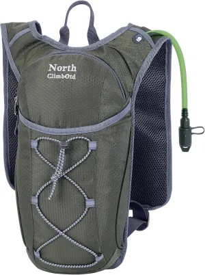 Hydration Backpack, Water Buffalo Hydration Backpack with 2L Water Bladder, Water Pack Backpack for Outdoor Sports of Running Hiking Camping Cycling Skiing for Women Men, Black
