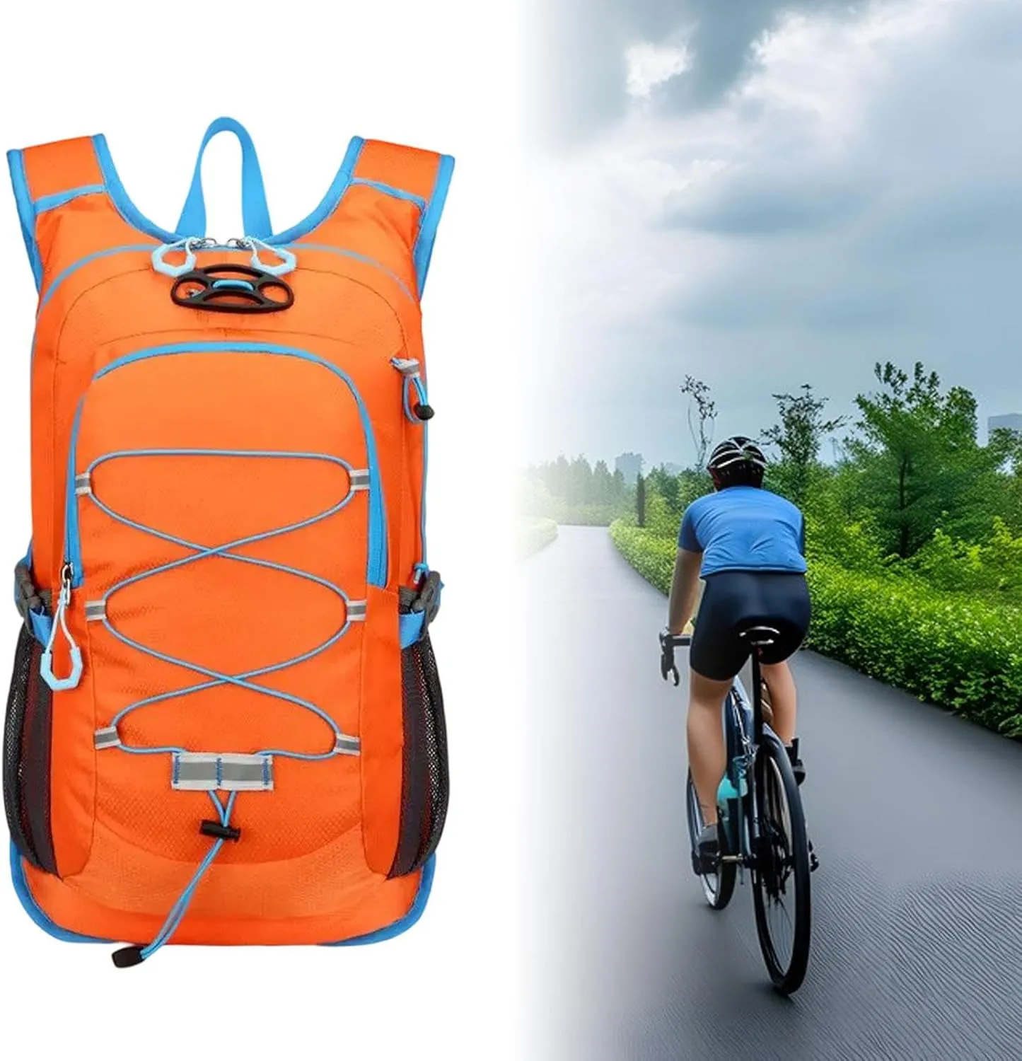 Hydration Pack Hiking Rucksack Daypack Sports Lightweight Knapsack Hydration Backpack Running Backpack for Biking Backpacking