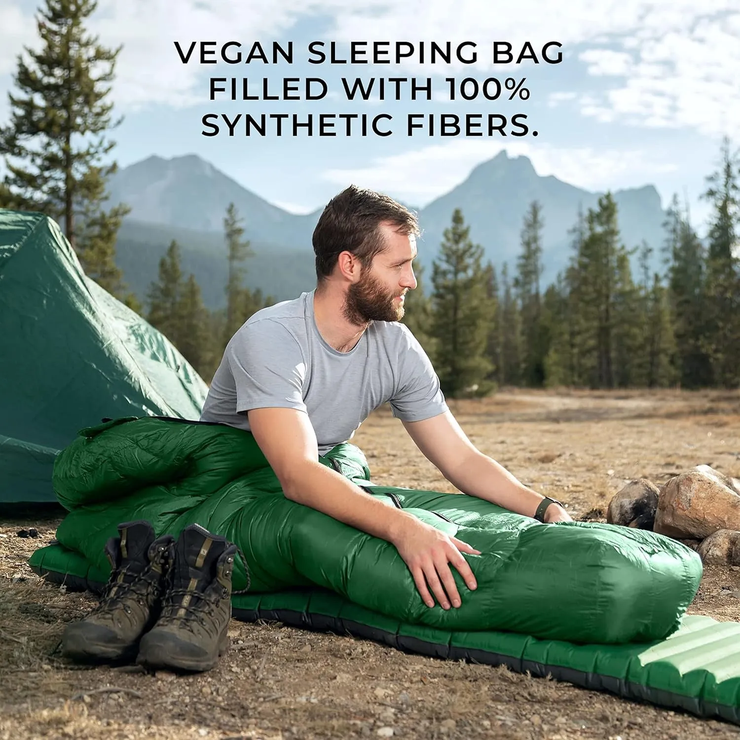 Hyke & Byke Katahdin 32 F Hiking & Backpacking Sleeping Bag - 4 Season, 625FP Ultralight Sleeping Bag - Water Resistant - Charcoal Gray - Short