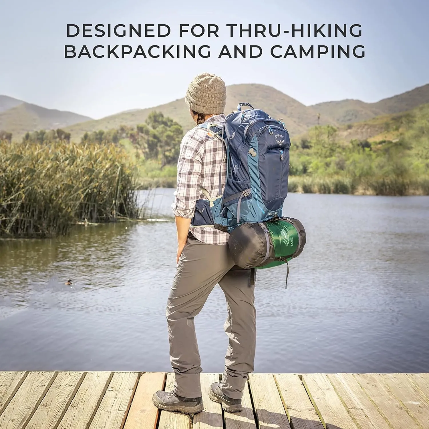 Hyke & Byke Katahdin 32 F Hiking & Backpacking Sleeping Bag - 4 Season, 625FP Ultralight Sleeping Bag - Water Resistant - Charcoal Gray - Short