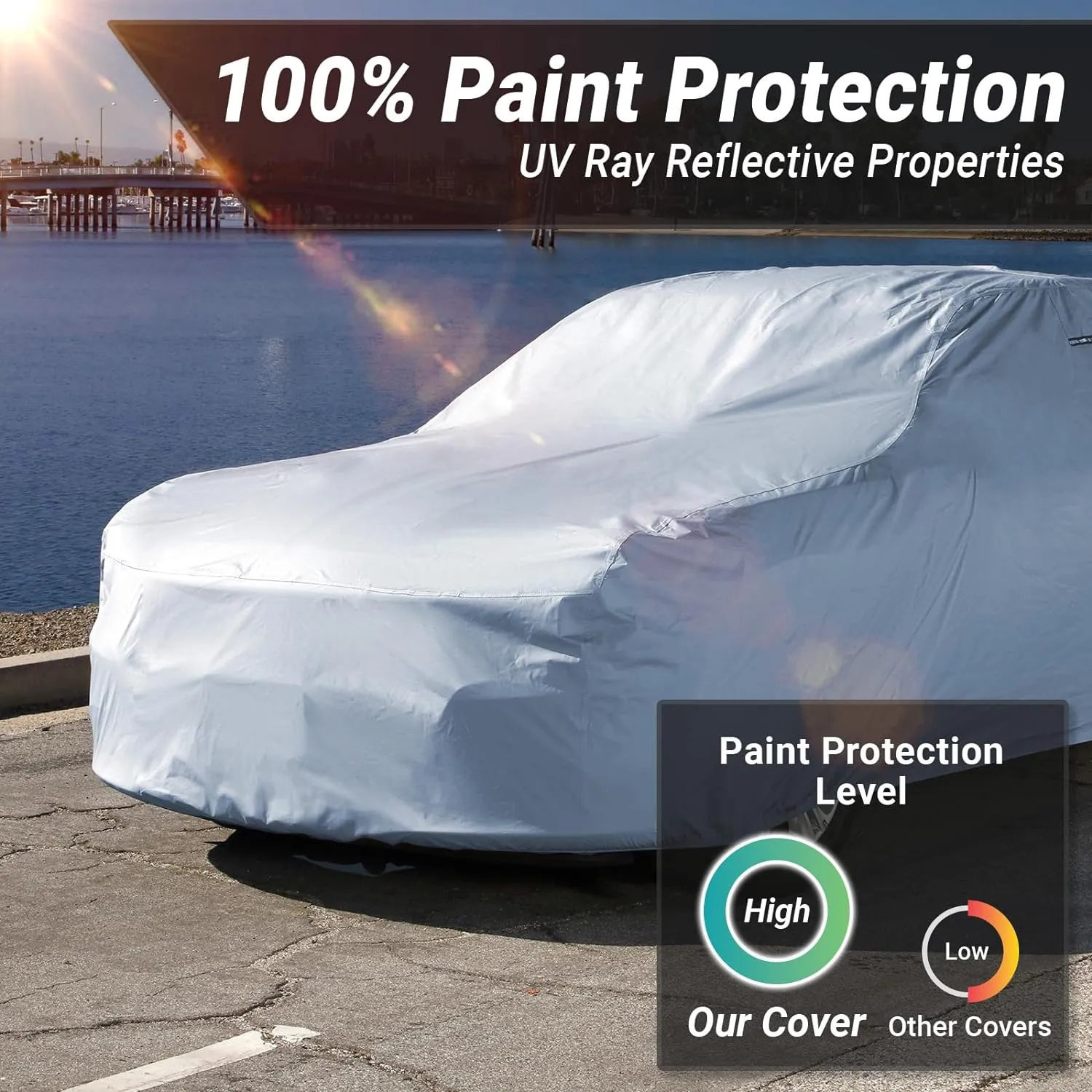 iCarCover Premium Car Cover for 1967-1969 Plymouth Barracuda Heavy Duty Waterproof All-Weather Automobiles Custom Fit Indoor Outdoor UV Snow Protection Covers with Straps and Bag