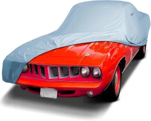 iCarCover Premium Car Cover for 1967-1969 Plymouth Barracuda Heavy Duty Waterproof All-Weather Automobiles Custom Fit Indoor Outdoor UV Snow Protection Covers with Straps and Bag