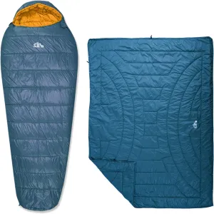 iClimb 1 3M Thinsulate Insulation Warm Camping Blanket and 1 3M Thinsulate Insulation Sleeping Bag Bundle, Ultralight Compact for Single Adult Outdoor Backpacking Camping Hiking Motorcycling