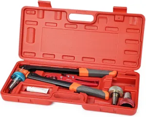 iCrimp Ratcheting Pex Expansion Tool Kit Auto Rotation PEX-a Tubing Expander, with 1/2'', 3/4'', 1'' ProPEX Expansion Heads and PEX Tubing Cutter