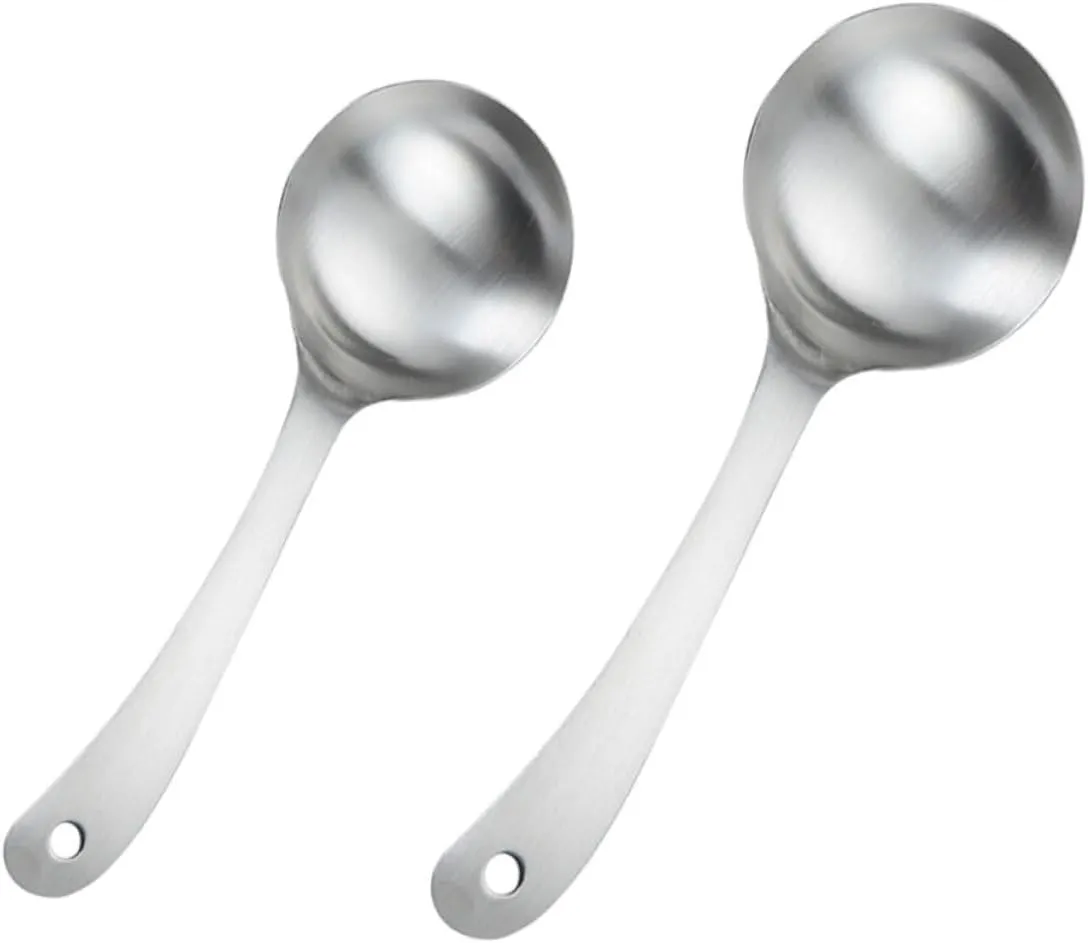 IMIKEYA Stainless Steel Rice Spoons Multipurpose Serving Spoons Safe for Meals