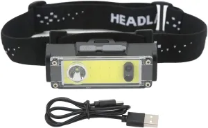 Induction COB Headlight, XPE COB Headlamp Fixed Focusing Waterproof Type C Fast Charging Headlight with LED Indicator for Home Renovation