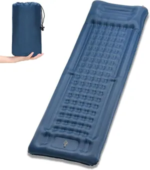 Inflatable Sleeping Pad Extra Thick 4 Inch Sleeping Pad Mat Air Mattress with Built-in Pump for Camping Backpacking Hiking Traveling Tent