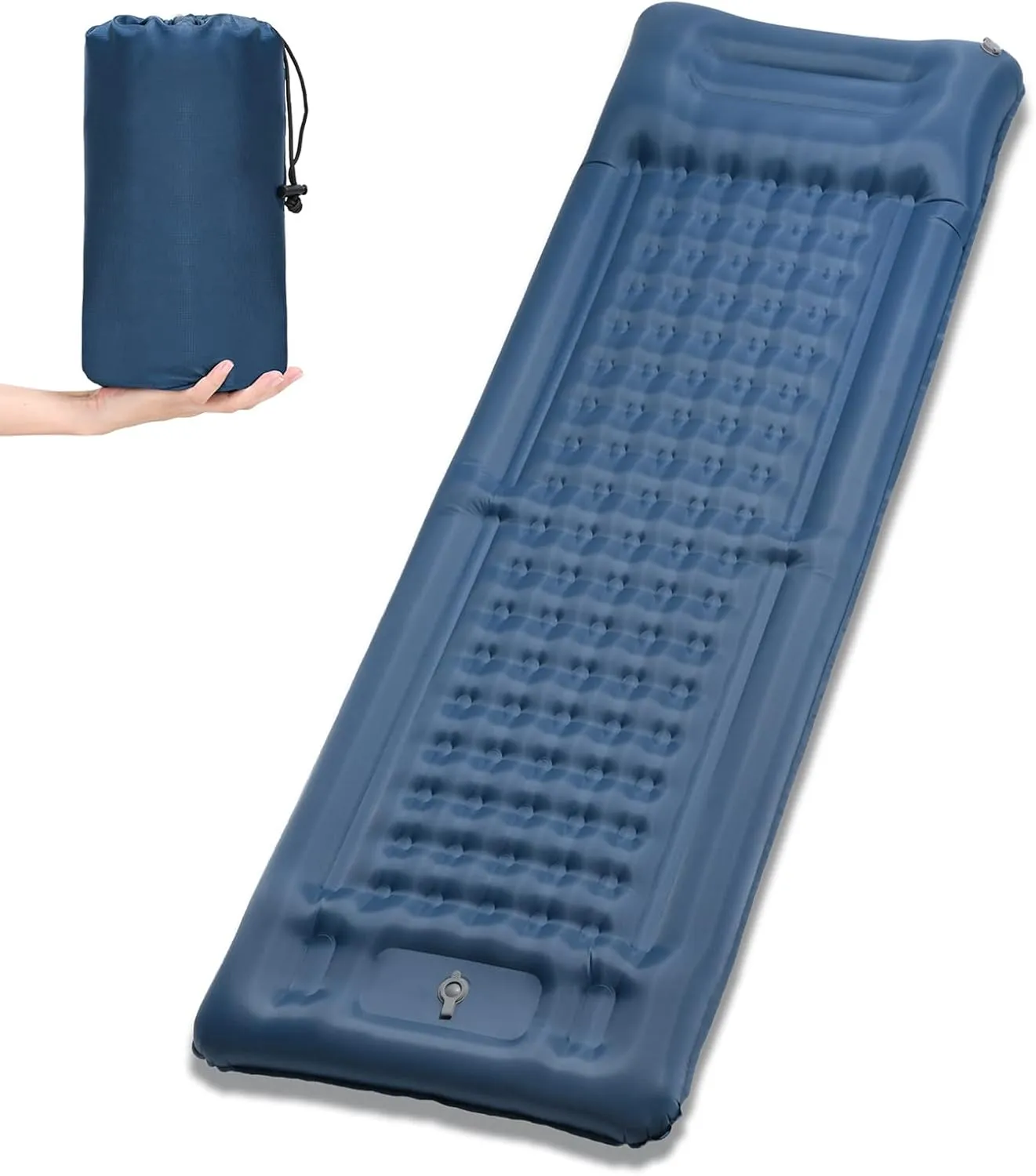 Inflatable Sleeping Pad Extra Thick 4 Inch Sleeping Pad Mat Air Mattress with Built-in Pump for Camping Backpacking Hiking Traveling Tent