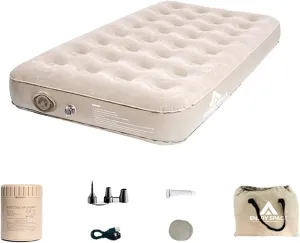 Inflating Air Bed with Built in & Storage Bag Raised Airbed Elevated Blows Up Matress Camping Airbed