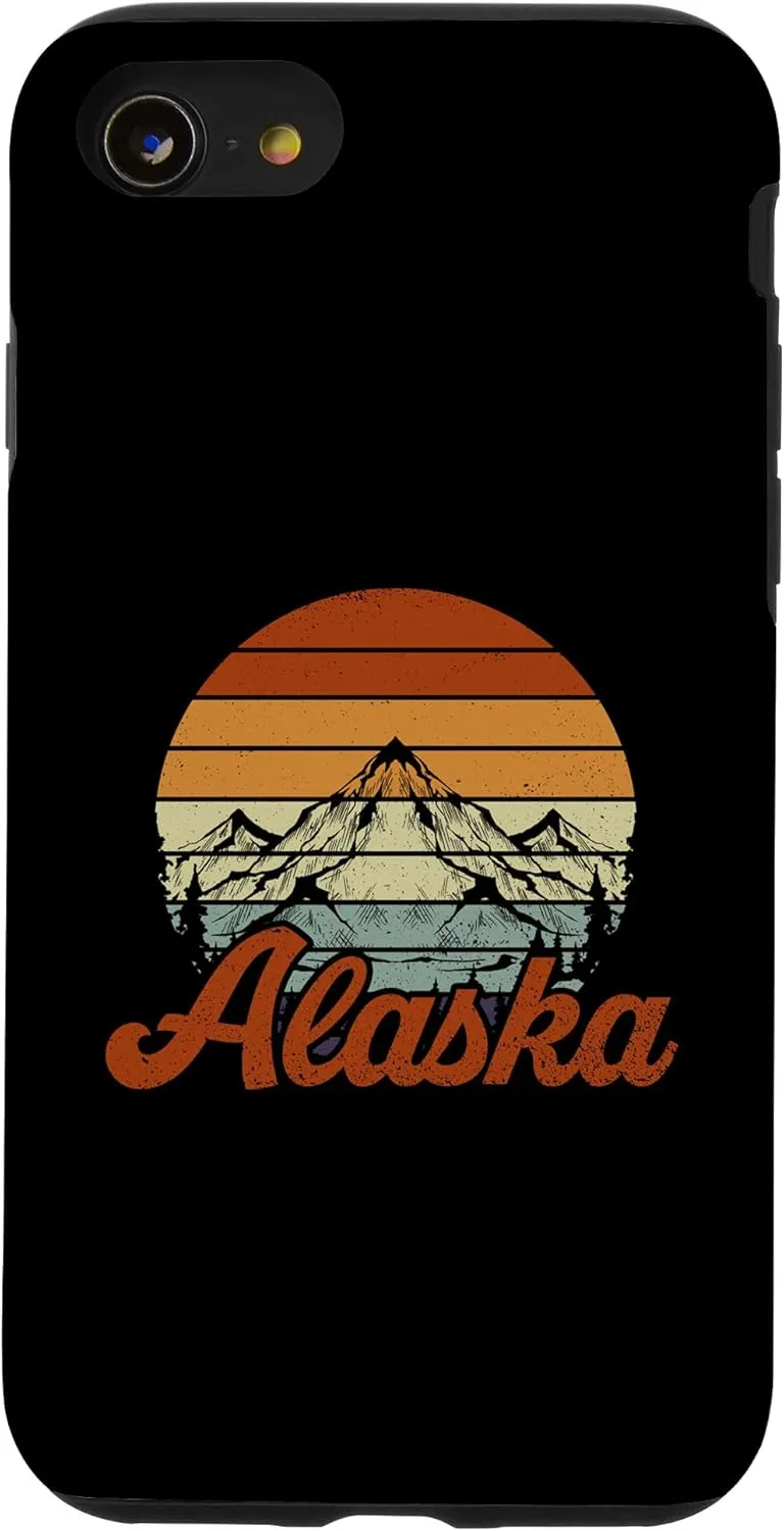 iPhone SE (2020) / 7 / 8 Retro Wildlife Camping Wilderness Mountain Hiking Alaska Case