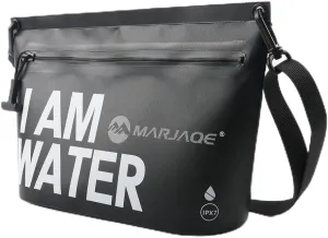 IPX7 Waterproof Dry Bag 2.5L Floating PVC Dry Sack with Waterproof Zipper Shoulder Strap for Kayaking Swimming Beach Travel Boating Camping Hiking Canoeing Paddleboarding Water Sports (BLACK)