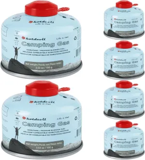 Isobutane Fuel Canister 100 Gram Camping Stove Fuel Butane (‎Pack of 6)