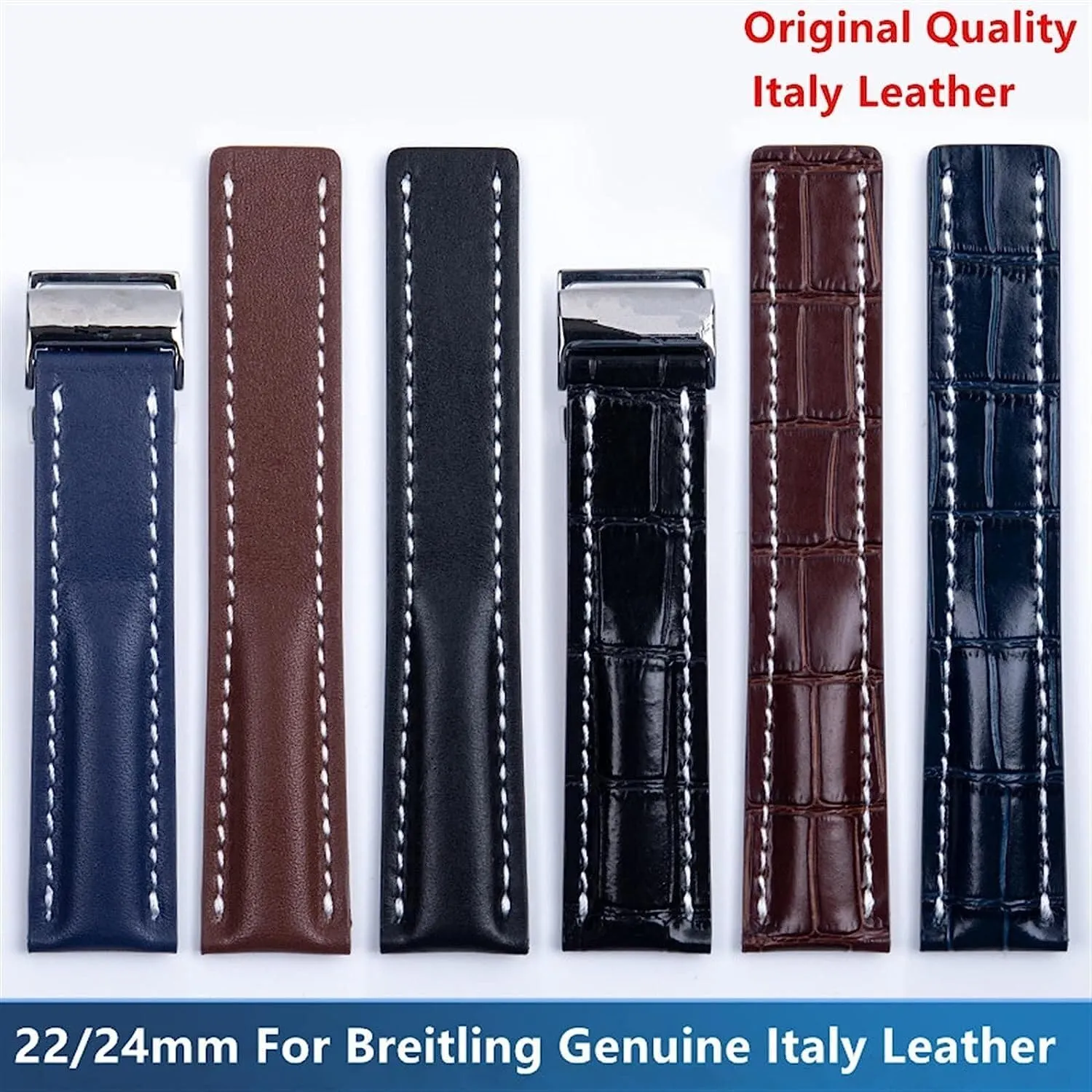 Italy Genuine Leather watch band for Breitling Premier B01 Colt Chronograph Avenger AVIATOR Strap