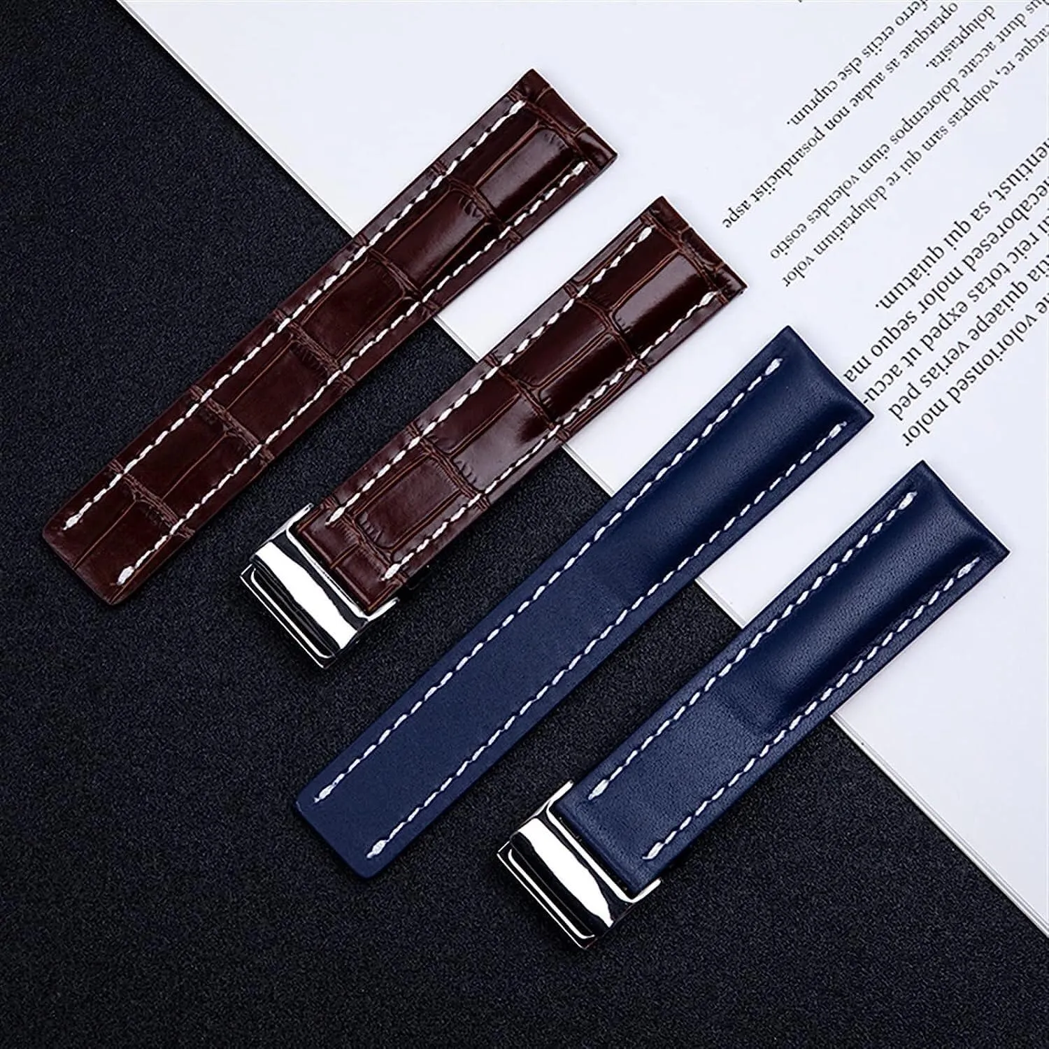 Italy Genuine Leather watch band for Breitling Premier B01 Colt Chronograph Avenger AVIATOR Strap